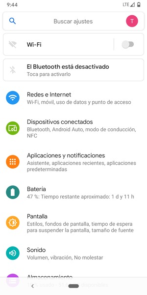 Seleccione Redes e Internet