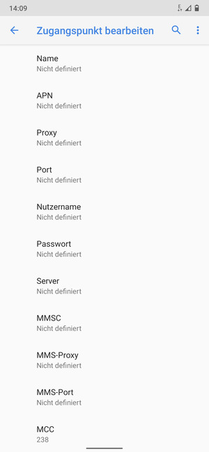 Geben Sie MMS-Informationen ein