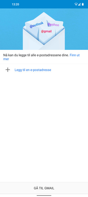 Velg Legg til en e-postadresse