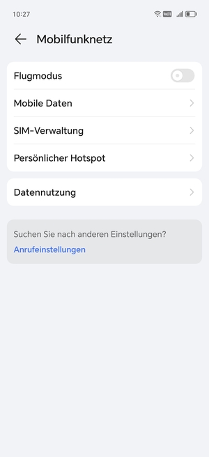 Wählen Sie SIM-Verwaltung