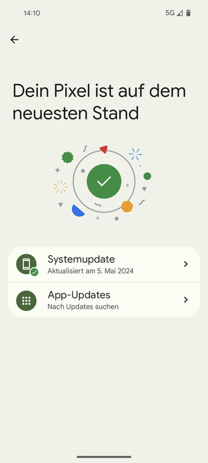 Wählen Sie Systemupdate