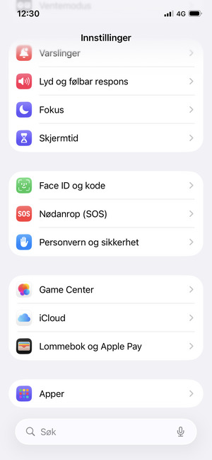Bla til og velg Apper
