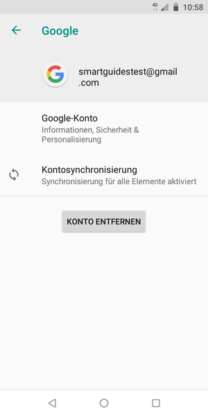 Wählen Sie Kontosynchronisierung