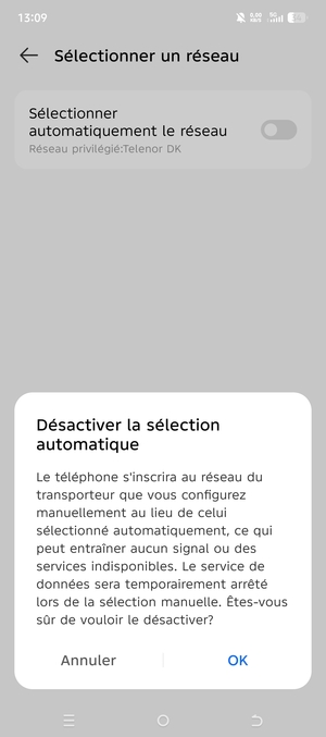 Sélectionnez OK