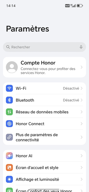 Sélectionnez Réseau de données mobiles