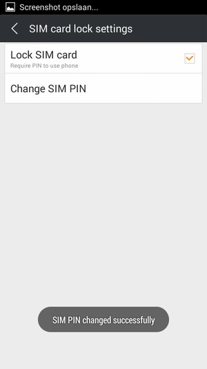 Uw SIM PIN is gewijzigd