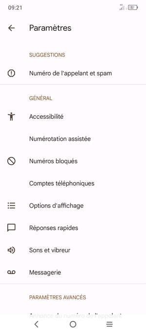 Sélectionnez Messagerie