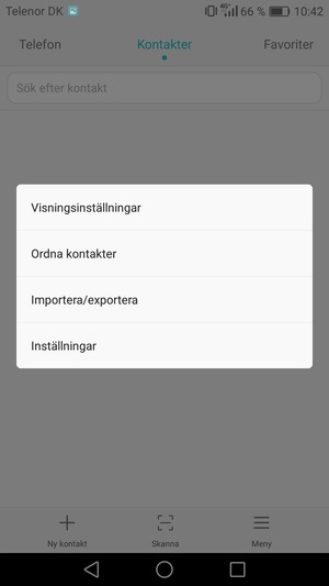 Välj Importera/exportera