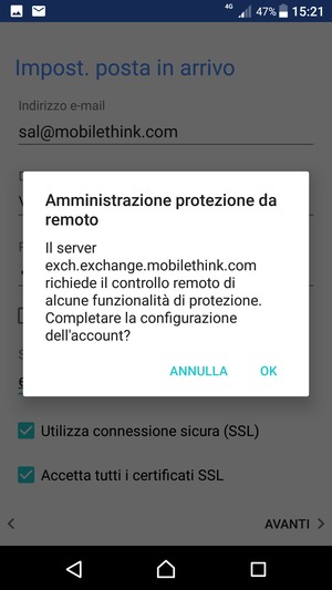Seleziona OK