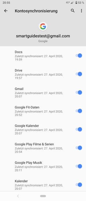 Wählen Sie die Menü-Taste