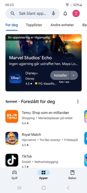 Velg søkefelt