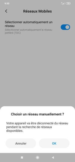 Sélectionnez OK