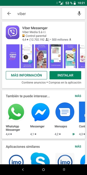 Seleccione la aplicación