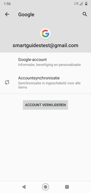 Selecteer Accountsynchronisatie