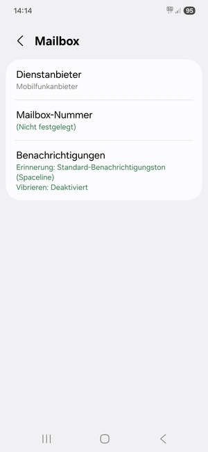 Wählen Sie Mailbox-Nummer