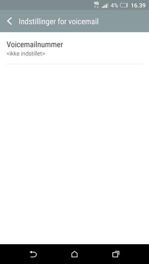 Vælg Voicemailnummer