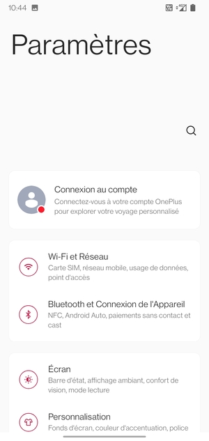 Sélectionnez Wi-Fi et Réseau