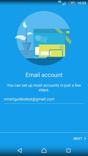 Enter your Gmail or Hotmail address and select NEXT