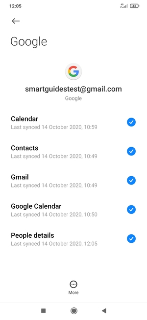 Make sure Contacts is selected
