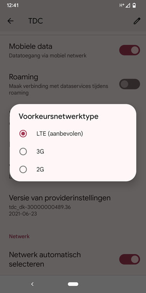 Selecteer uw voorkeursoptie