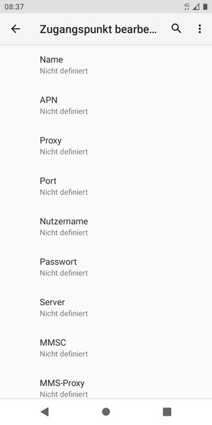 Geben Sie Internet-Informationen ein