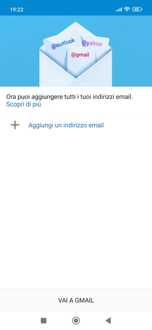 Seleziona Aggiungi un indirizzo email