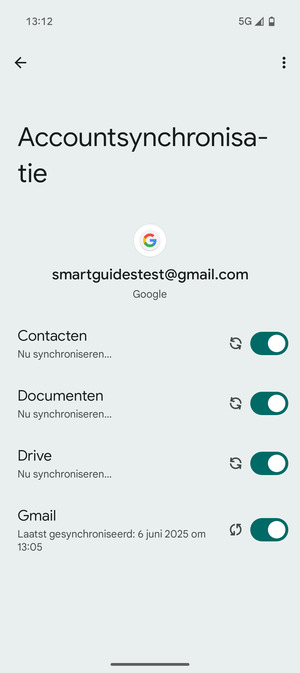 Uw gegevens worden gesynchroniseerd