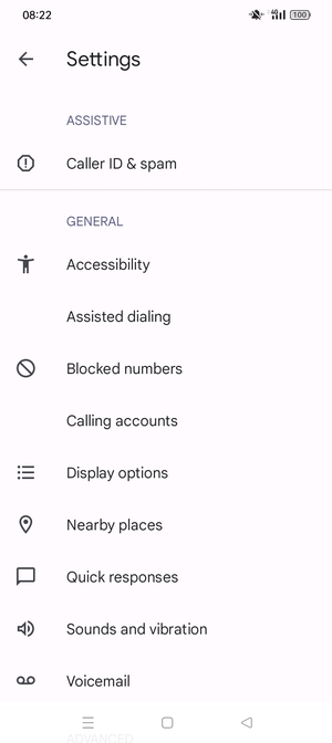 Scroll to and select Voicemail