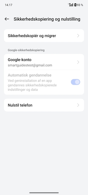 Vælg Google-konto