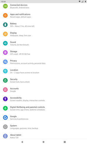 Scroll to and select System