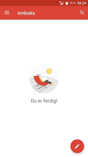 Kontoen er klar til bruk