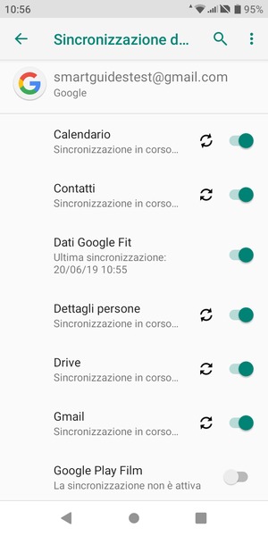 Le tue informazioni verranno sincronizzate