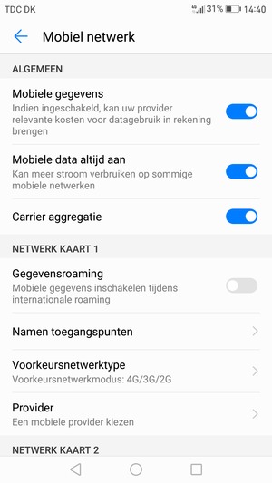 Selecteer Namen toegangspunten
