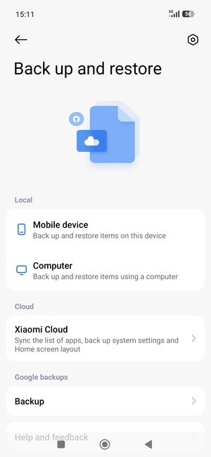 Select Backup