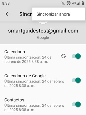 Seleccione Sincronizar ahora
