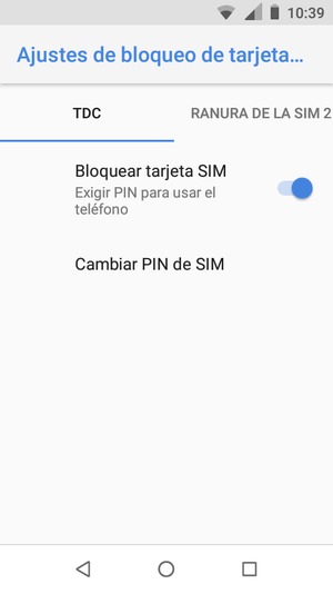 Seleccione Public y Cambiar PIN de SIM