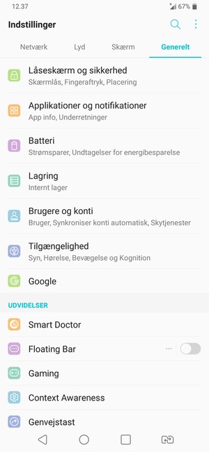 Vælg Brugere og konti