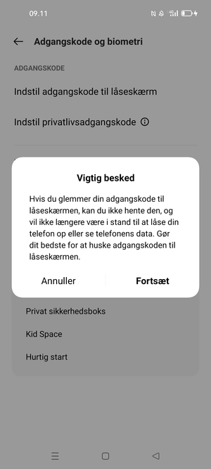 Vælg Fortsæt