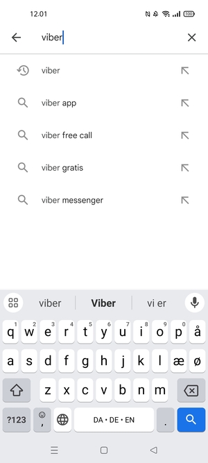 Indtast navnet på appen og vælg Søg