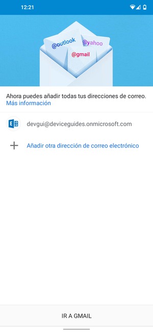 Seleccione IR A GMAIL