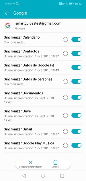 Su información será sincronizada