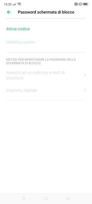 Seleziona Attiva codice
