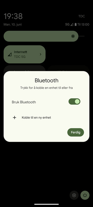 Slå av Bruk Bluetooth