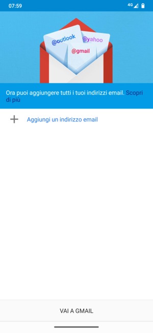 Seleziona Aggiungi un indirizzo email
