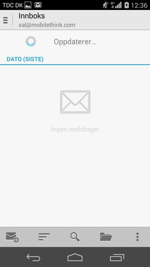 Kontoen er klar til bruk