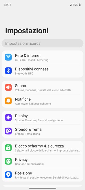 Seleziona Rete & internet