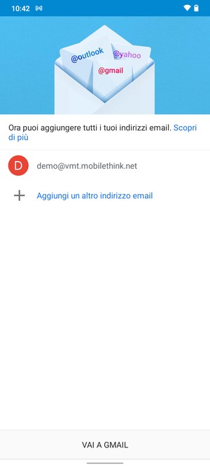 Seleziona VAI A GMAIL