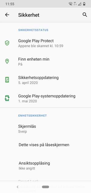 Velg Skjermlås