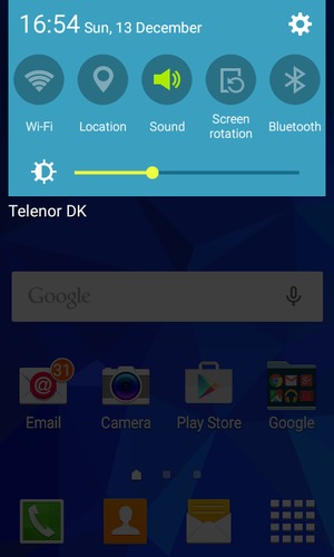 Adjust brightness to the required level