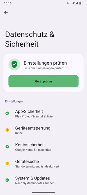 Wählen Sie Geräteentsperrung